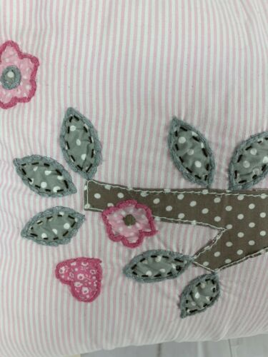 Pottery Barn Kids Pink Stripe Big Accent Pillow Bird Bird House Rectangle - Fresh Stock Dated December 2025
