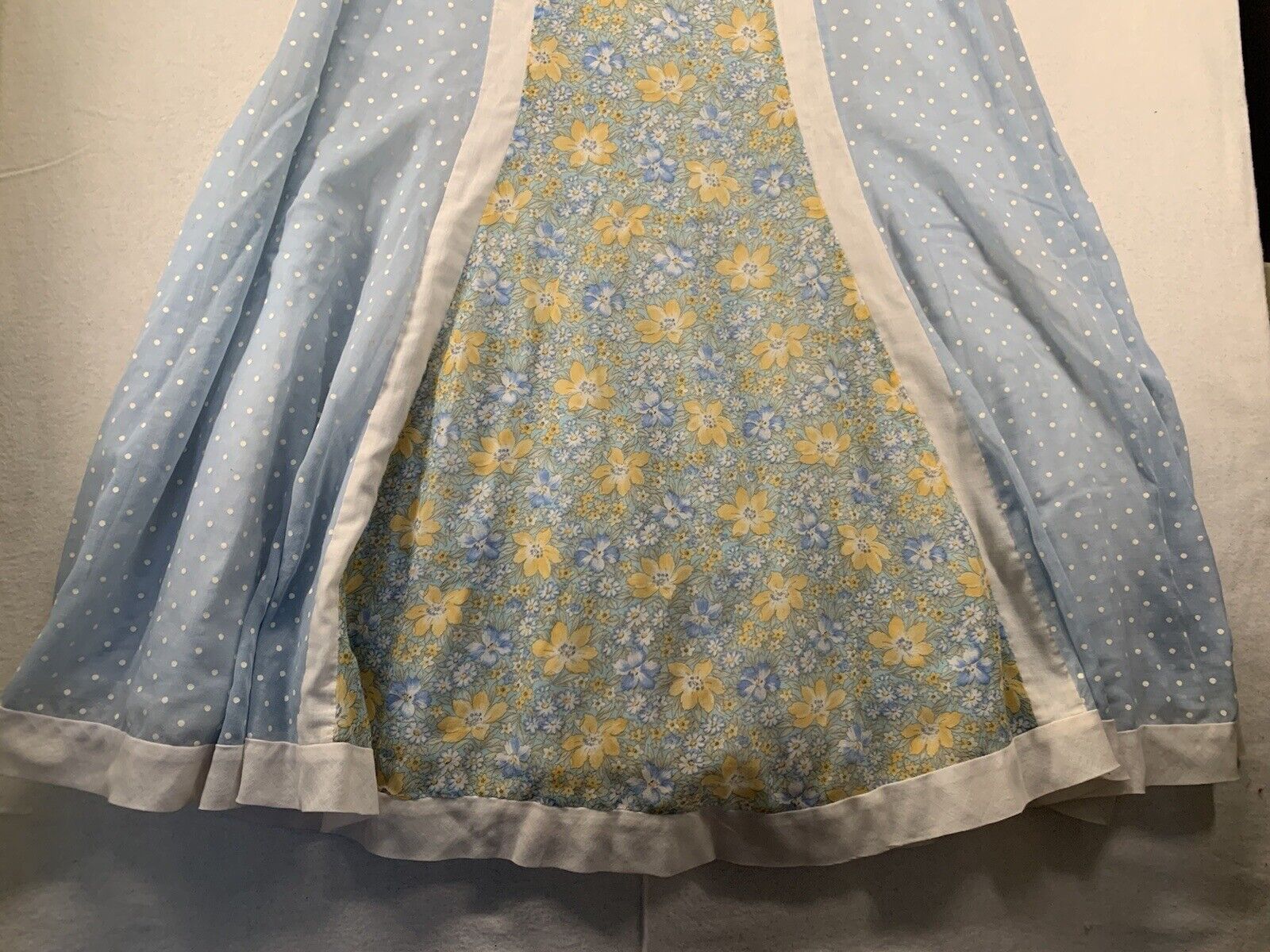 Chessa Davis Authentic Vintage 70s Maxi Floral Lace Skirt BOHO Hippie Floral - Fresh Stock Dated March 2026