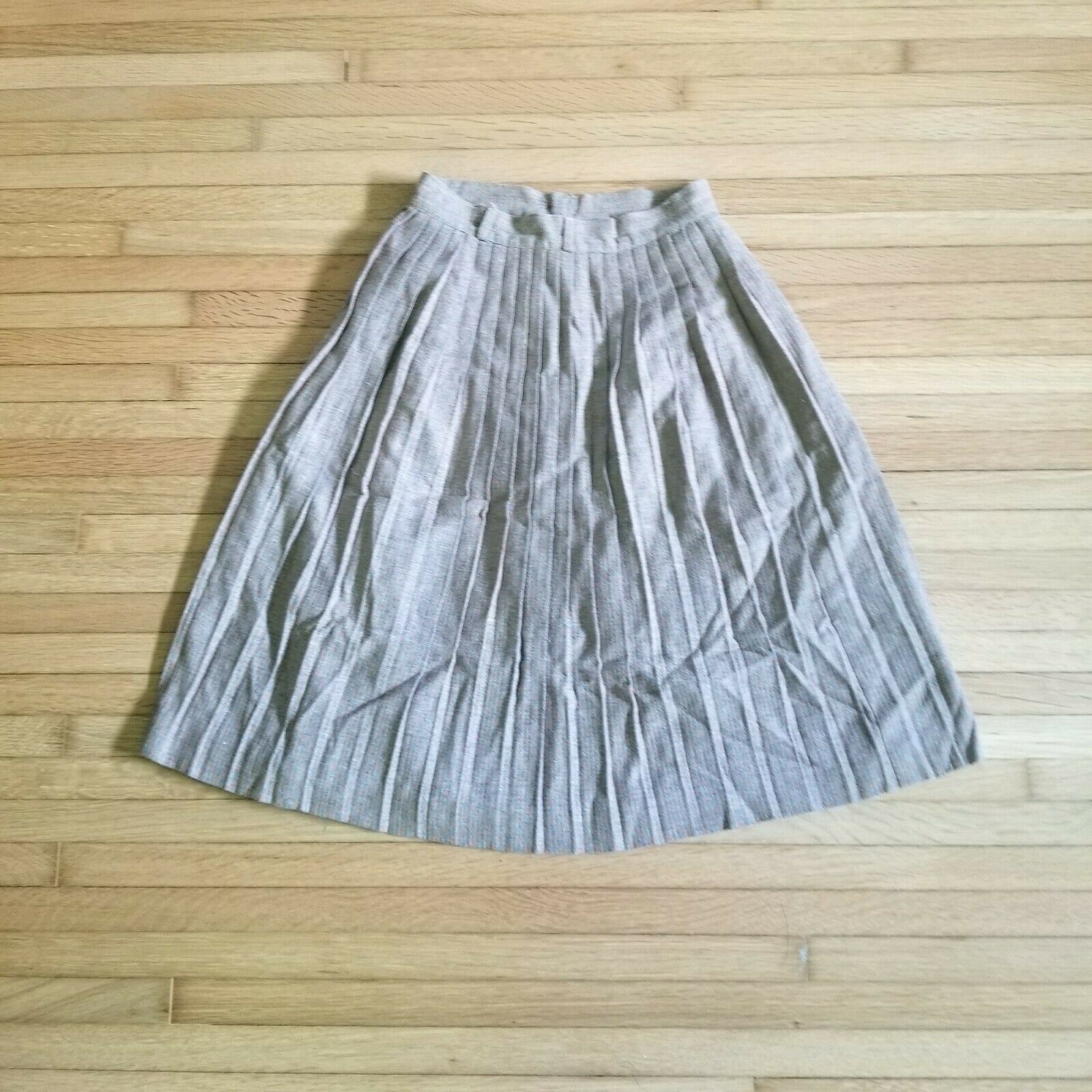 Vintage Patterned Wool Skirt Small / Pleated / 1960's to 1970's High Waisted - Fresh Stock Dated February 2026
