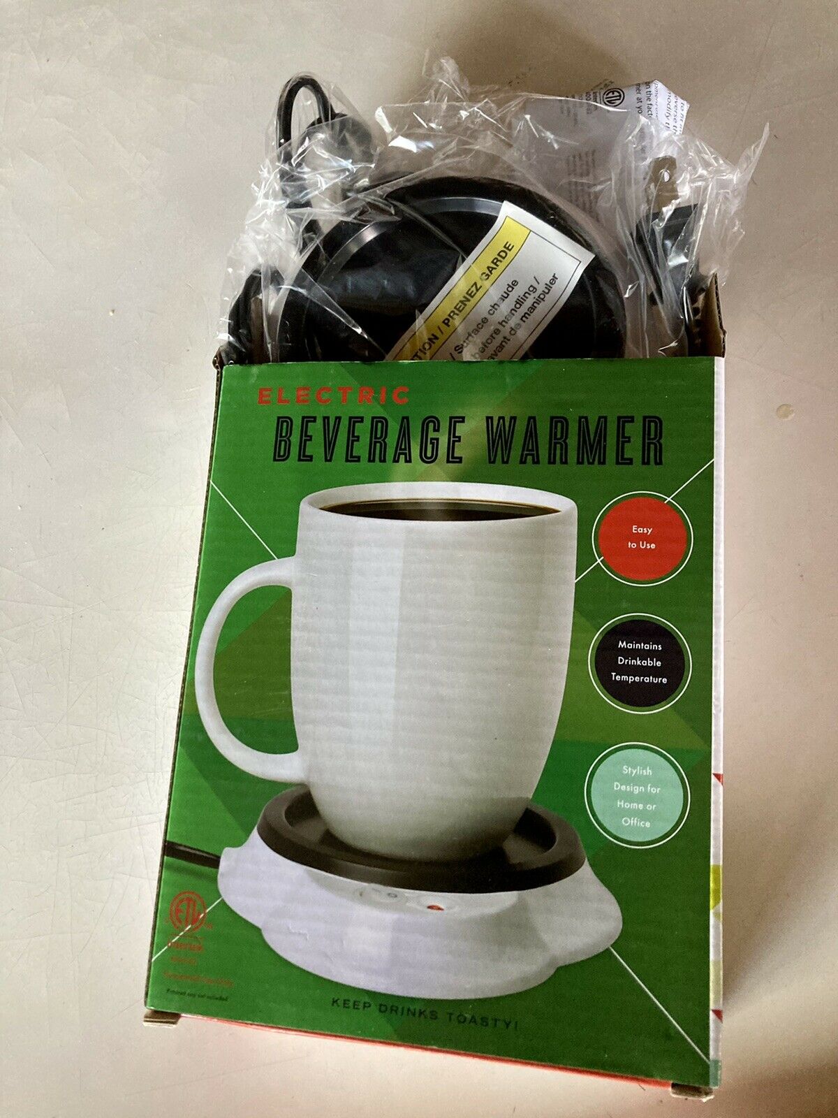 Electric Beverage Warmer Merch Source Intertek Company-open box. Never used - Fresh Stock Dated February 2026