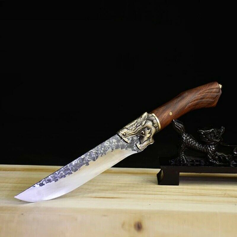 7 inch Handmade Chef Knife Fixed Blade Meat Knives Chinese Cleaver Cooking Tools - Fresh Stock Dated December 2025