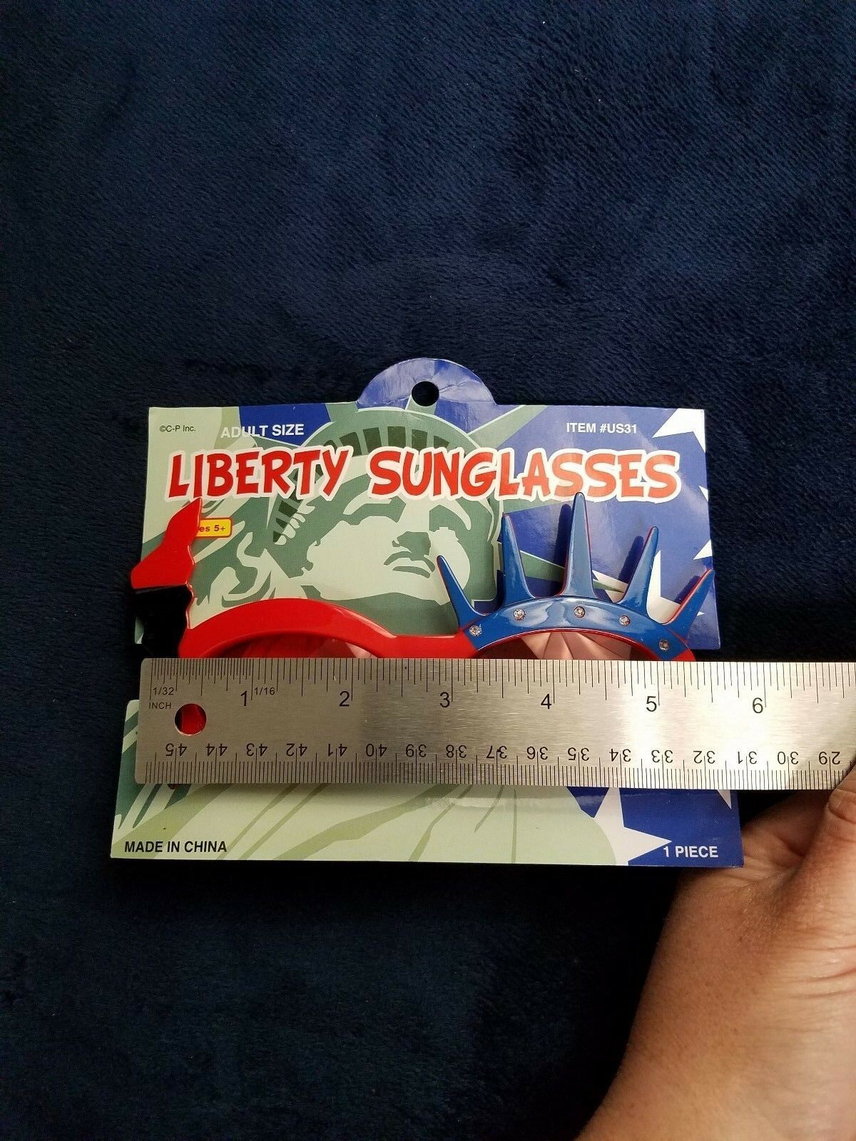 Liberty Sunglasses Red White & Blue 4th Of July Adult Size Fun Dress Up Costume - Fresh Stock Dated February 2026