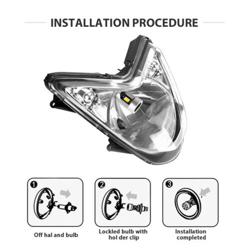 H4 HB2 9003 2600LM Motorcycle LED Headlight Kit Hi/Lo Bulb With Blue Halo Rings - Fresh Stock Dated February 2026