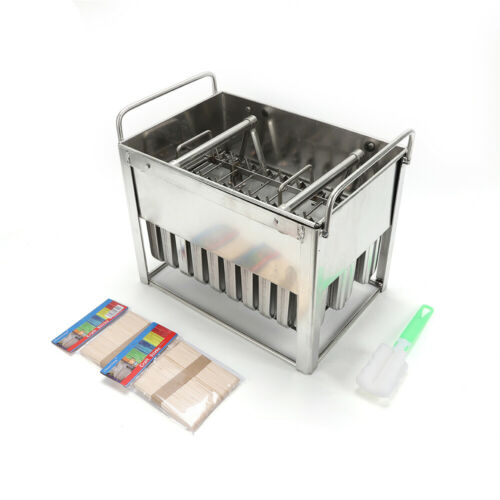 Stainless Steel Ice Pop Molds Ice Cream Ice Lolly Popsicle Stick Holder Maker 30 - Fresh Stock Dated February 2026