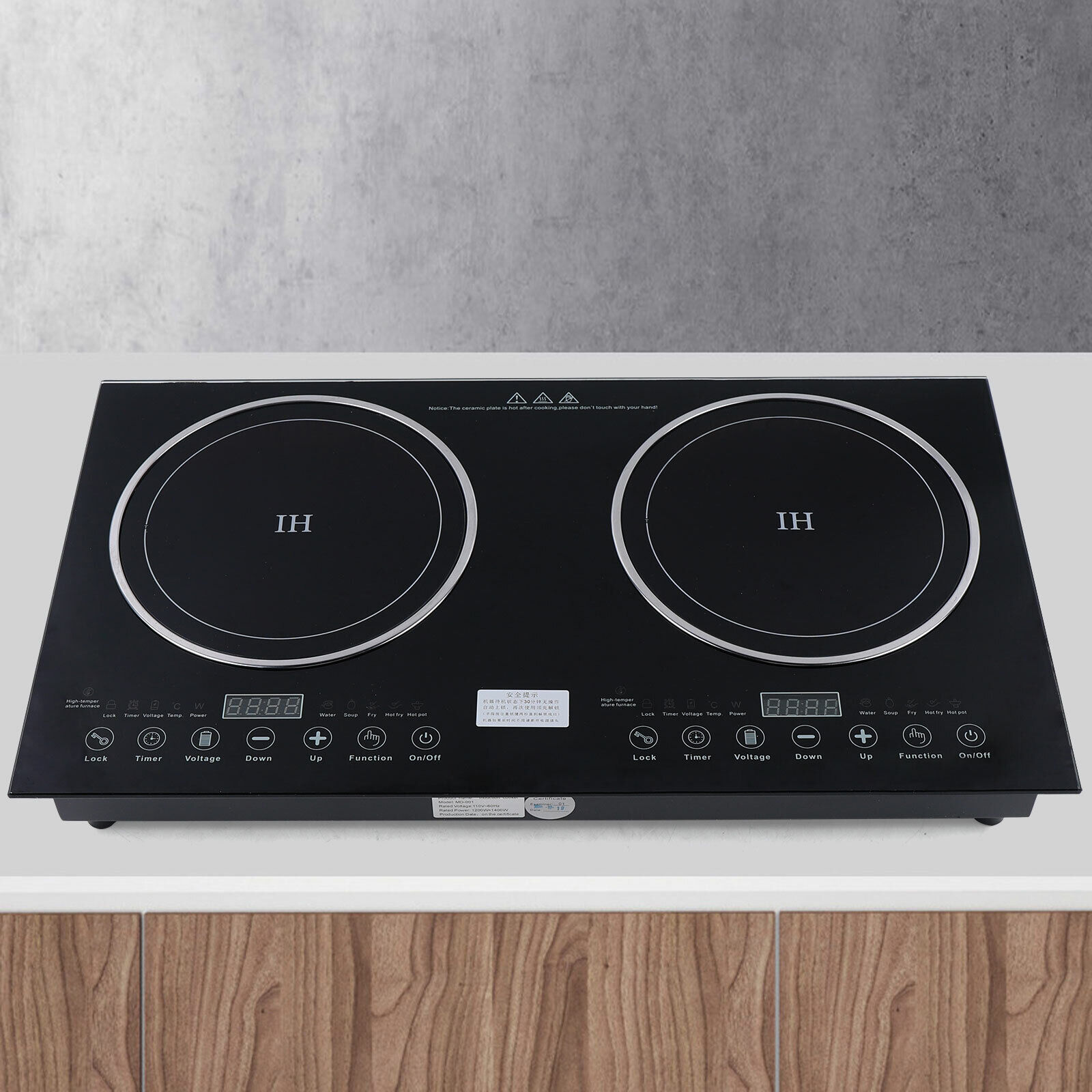 110V Touch Induction Cooktop Countertop Cooker 2 Burner Stove 8 Gear Firepower - Fresh Stock Dated February 2026