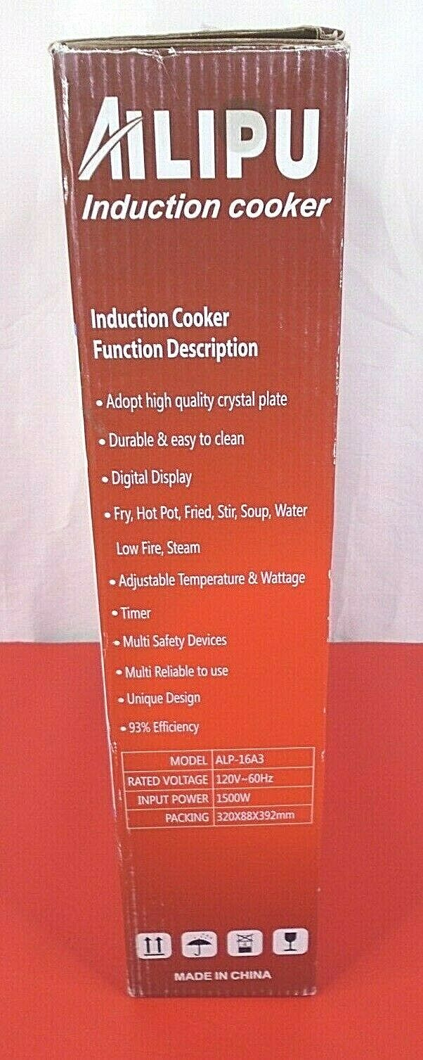 Ailipu Portable Induction Cooker 1500w Countertop Burner Hot Plate  ALP-16A3 - Fresh Stock Dated February 2026