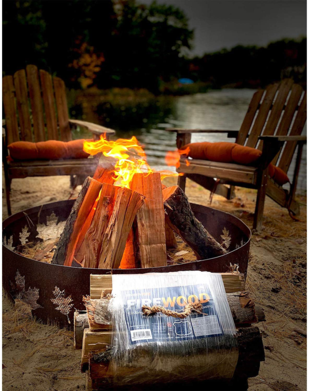 Timbertote 0.75 Cubic Feet Natural Hardwood Mix Fire Log Firewood Bundle for Fir - Fresh Stock Dated December 2025