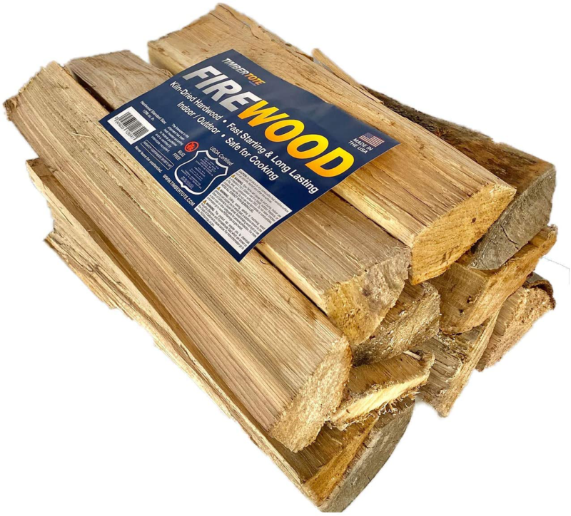 Timbertote 0.75 Cubic Feet Natural Hardwood Mix Fire Log Firewood Bundle for Fir - Fresh Stock Dated December 2025