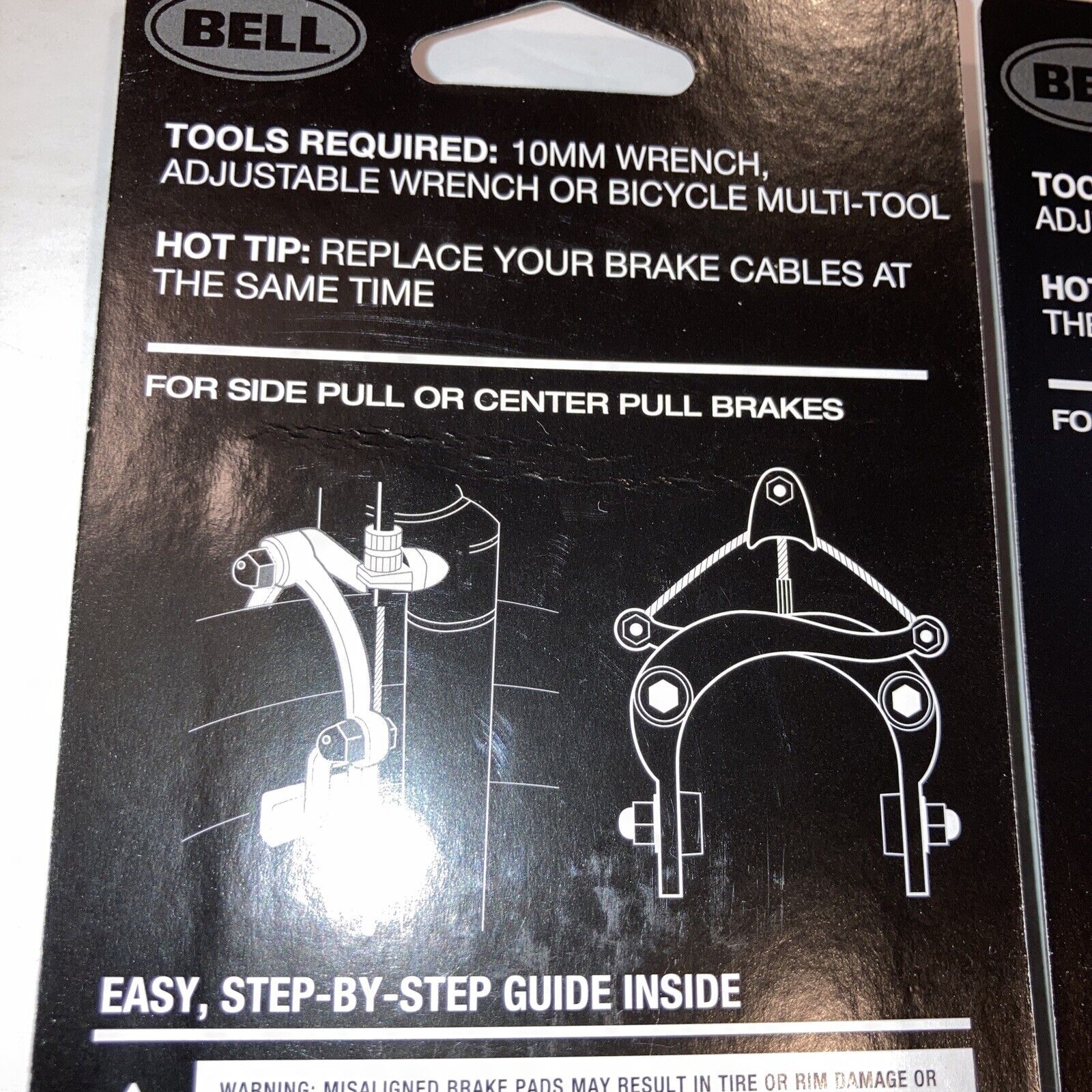 2-Pkgs Bell Standard Bike Brake Pads 7122133 Binder 100 for Side or Center Pull - Fresh Stock Dated February 2026