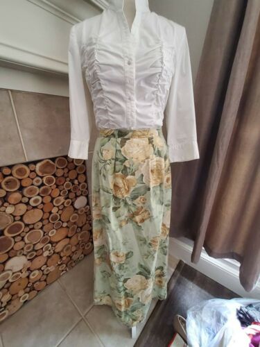 Vintage 90s  Pretty In Pink Floral Maxi Skirt And Jaket Cottagecore/Granny Chic - Fresh Stock Dated December 2025