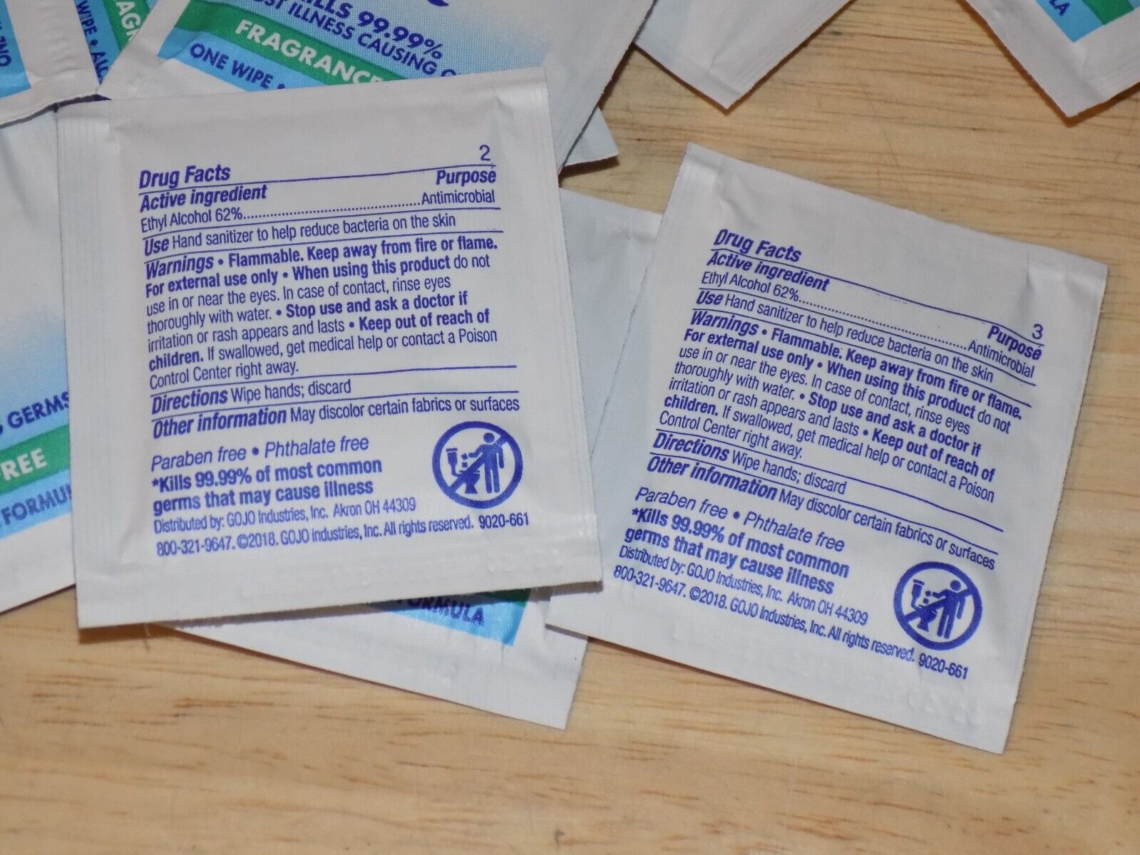 100 Purell Hand Sanitizer Wipes, Fragrance Free, 5x7