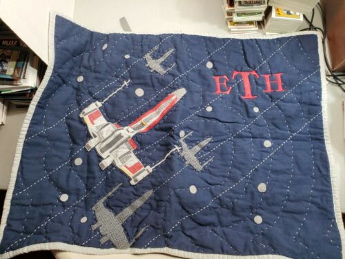 Pottery Barn Kids Stars Wars Millennium Falcon standard quilted sham “ETH” Mono - Fresh Stock Dated December 2025