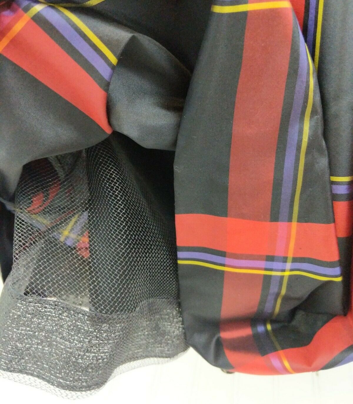 Vtg 80s BILL BLASS Silk Taffeta Ball Skirt Plaid Maxi Evening Classic Formal EXC - Fresh Stock Dated March 2026