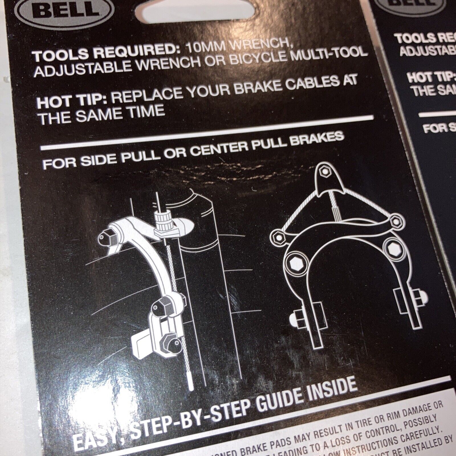 2-Pkgs Bell Standard Bike Brake Pads 7122133 Binder 100 for Side or Center Pull - Fresh Stock Dated February 2026