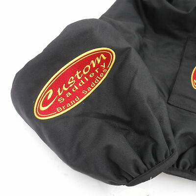 Custom Saddlery Brand Weatherproof Canvas Nylon Cover For Dressage Saddles Black - Fresh Stock Dated December 2025