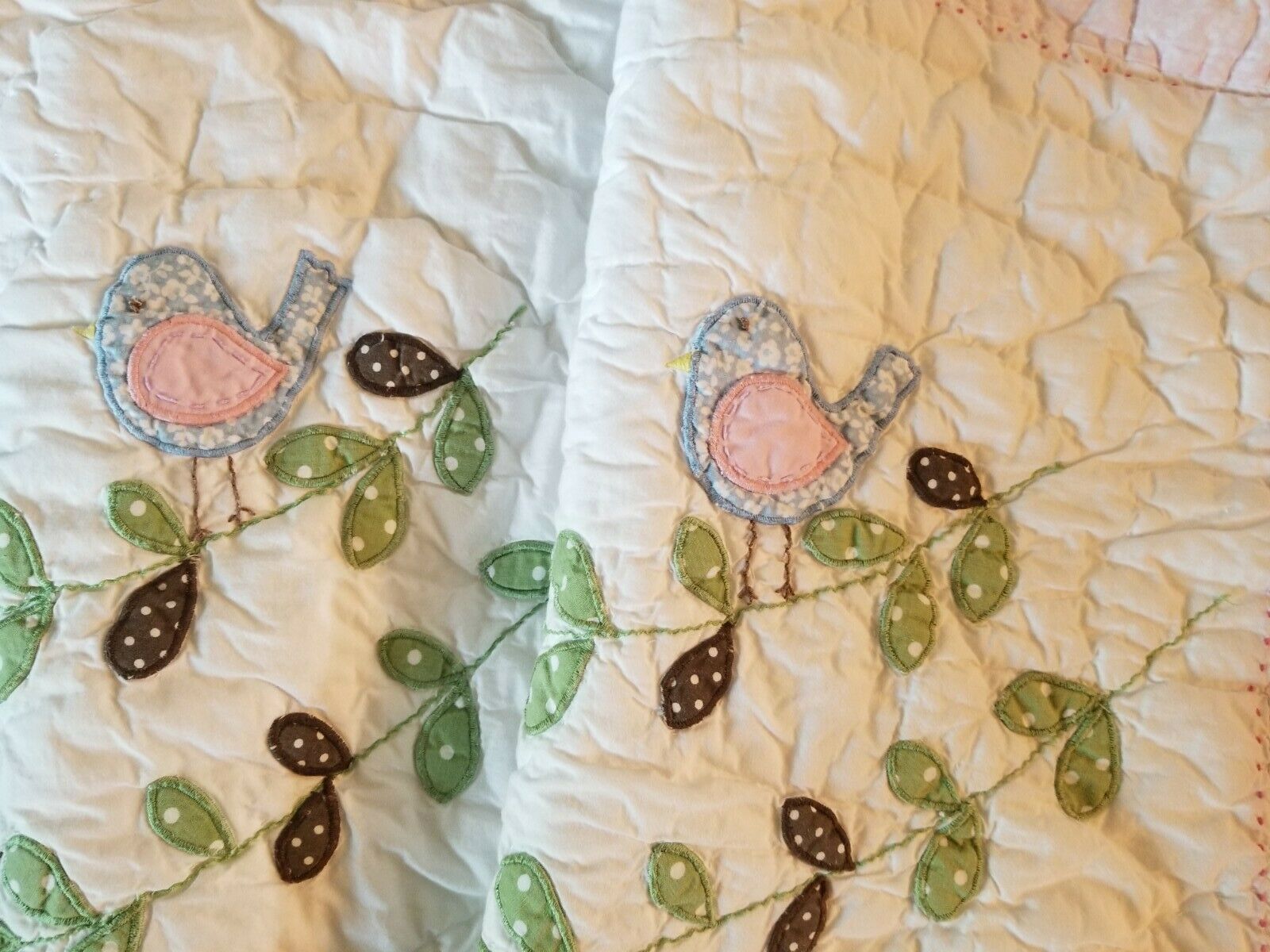 Pottery Barn Kids HAYLEY Owl Bird Standard Quilted Pillow Sham SET - Fresh Stock Dated January 2026