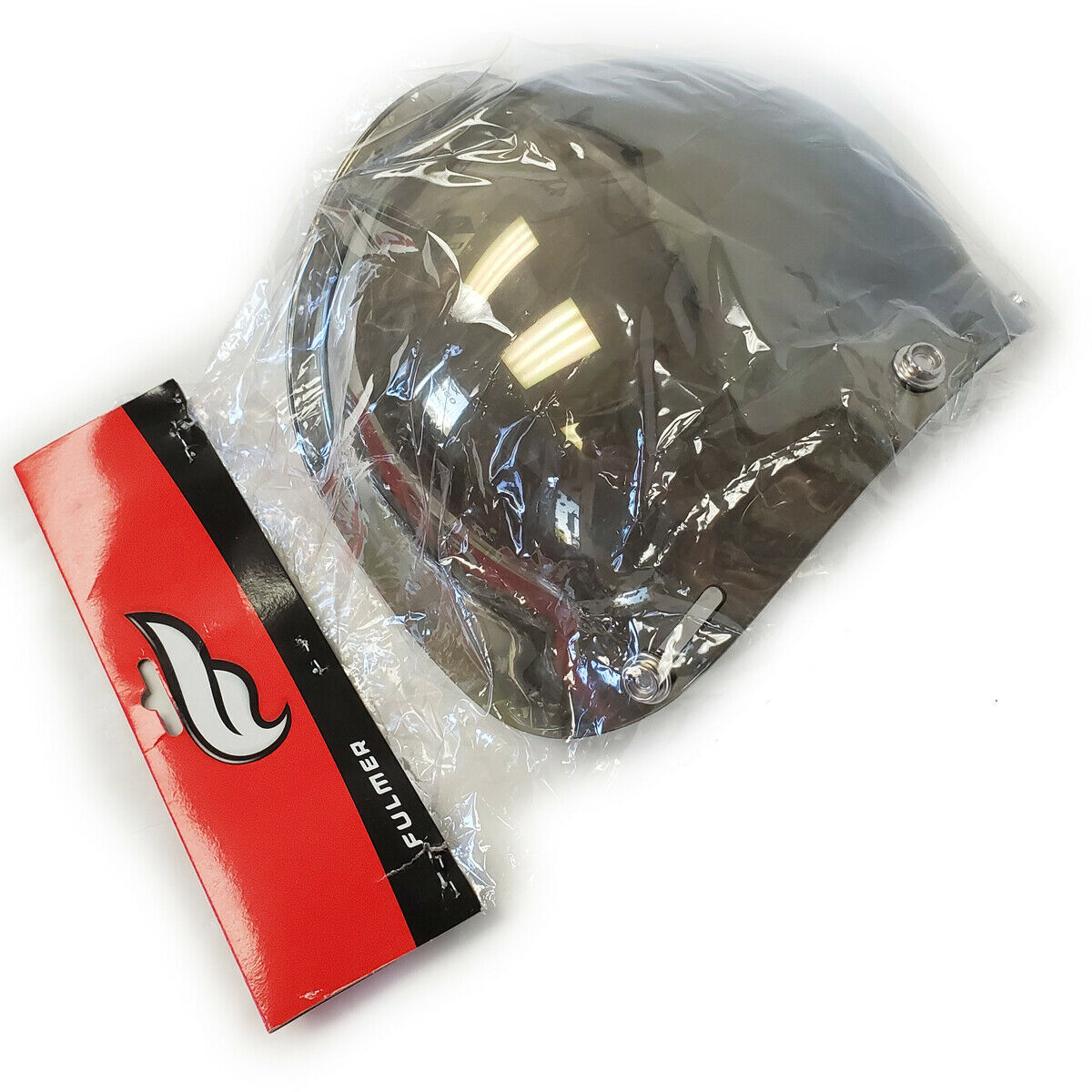 Fulmer Universal 3 Snap Bubble Face Shield for Open Face Helmets Bronze Mirror - Fresh Stock Dated December 2025