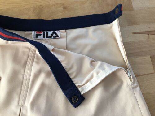 Vtg 70s 80s FILA Mini Tennis Skirt Khaki Beige Pocket XS - Fresh Stock Dated December 2025
