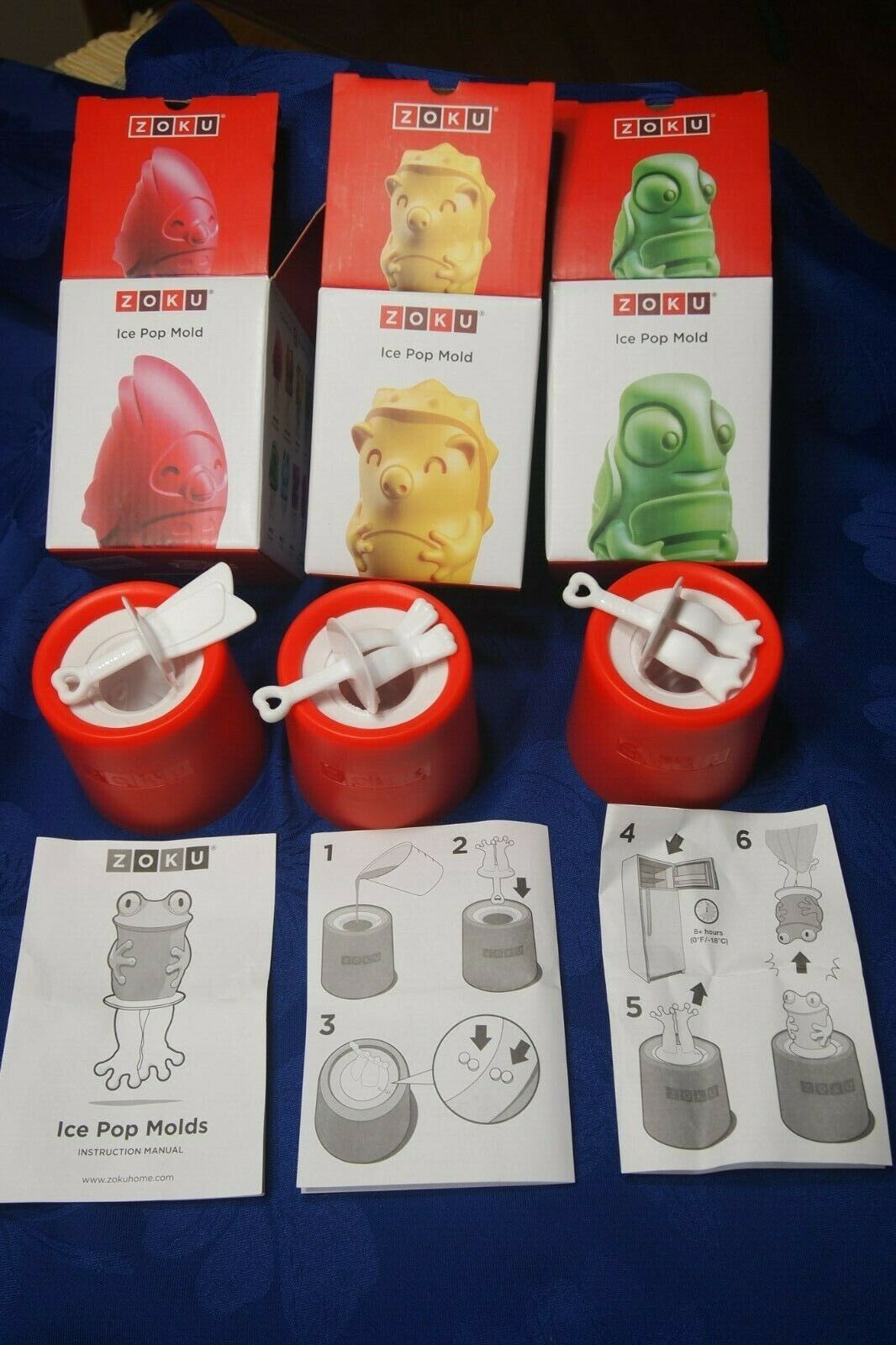 Zoku Quick Healthy Pop Maker ice pop molds-Buy 1,2 or all 3- Melodie/Bolt/Stewie - Fresh Stock Dated February 2026