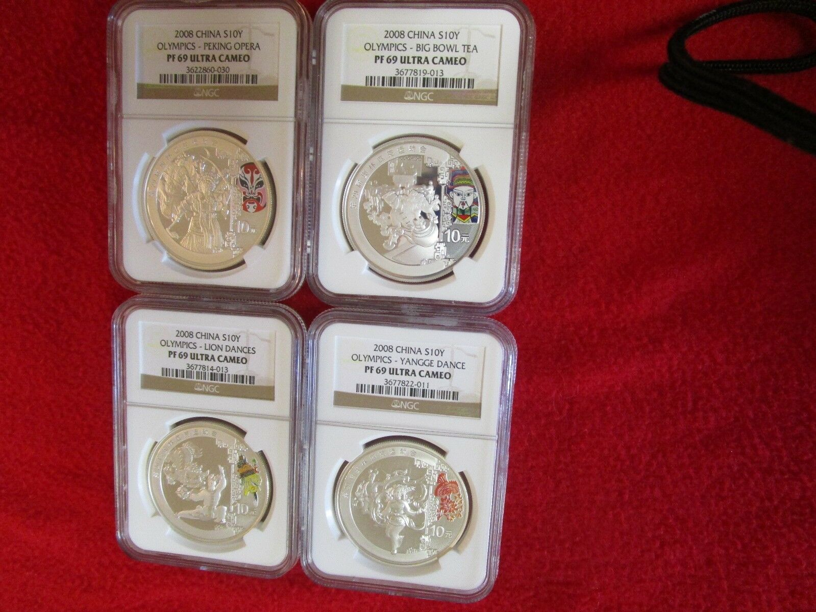 2008 CHINA OLYMPIC SET .999 4 SILVER ALL NGC PF PR 69 asian chinese lot gift - Fresh Stock Dated February 2026