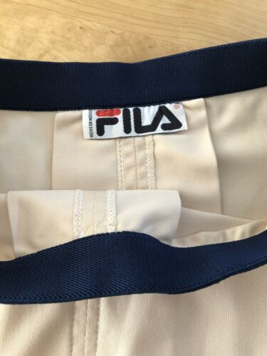 Vtg 70s 80s FILA Mini Tennis Skirt Khaki Beige Pocket XS - Fresh Stock Dated December 2025