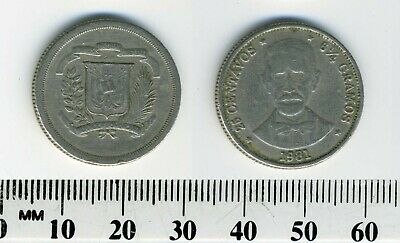 Dominican Republic 1981 - 25 Centavos Copper-Nickel Coin - Juan Pablo Duarte - Fresh Stock Dated February 2026