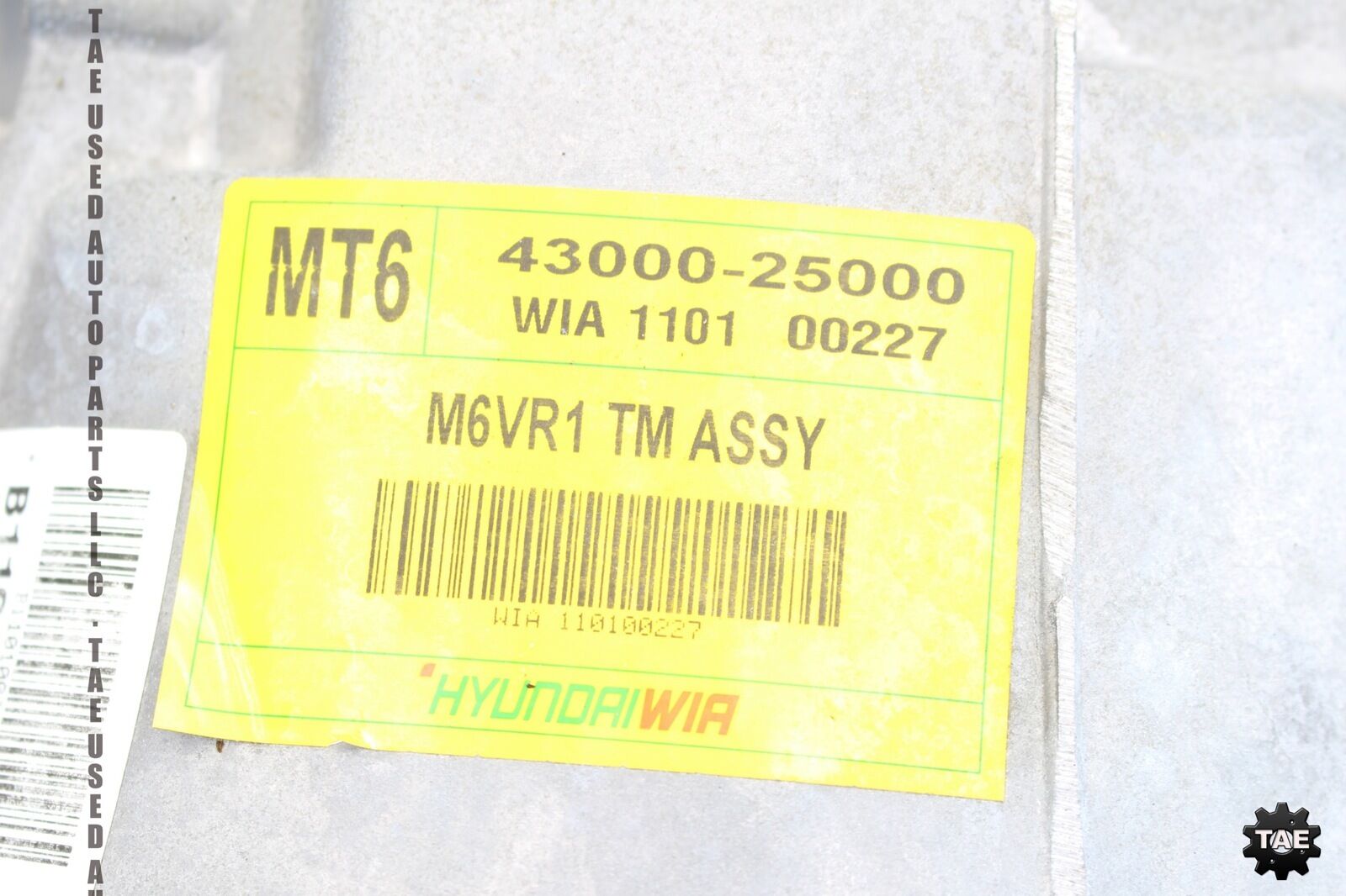 2011 HYUNDAI GENESIS 2.0T 6 SPEED MANUAL TRANSMISSION ASSEMBLY G4KF7K #5012 - Fresh Stock Dated February 2026