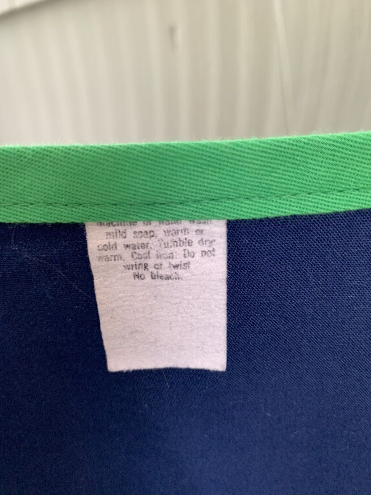 1970s Mod Blue with Green Edge Wrap Skirt Tie Skirt Red Floral Applique Women’s - Fresh Stock Dated March 2026