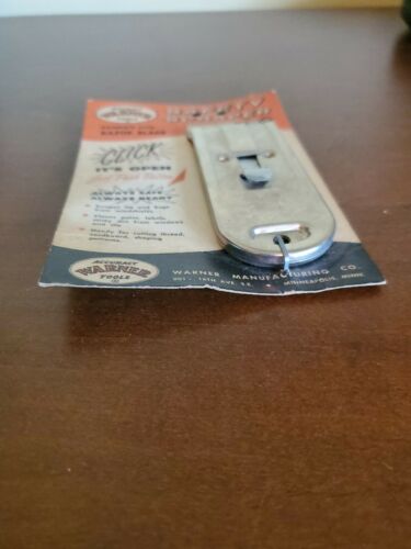 Vintage WARNER Safety Scraper NOS Original Cardstock - Fresh Stock Dated February 2026