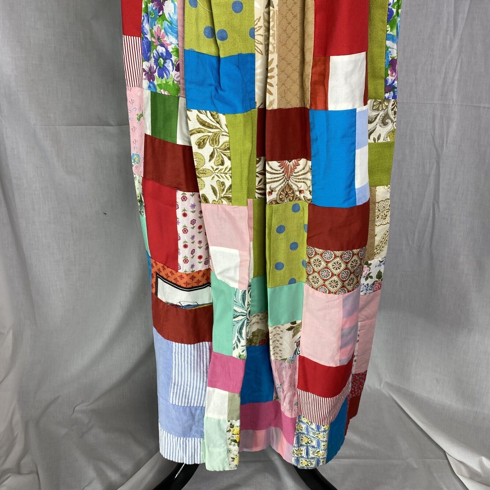Vintage 50s 60s Patchwork Quilt Maxi Skirt 24.5