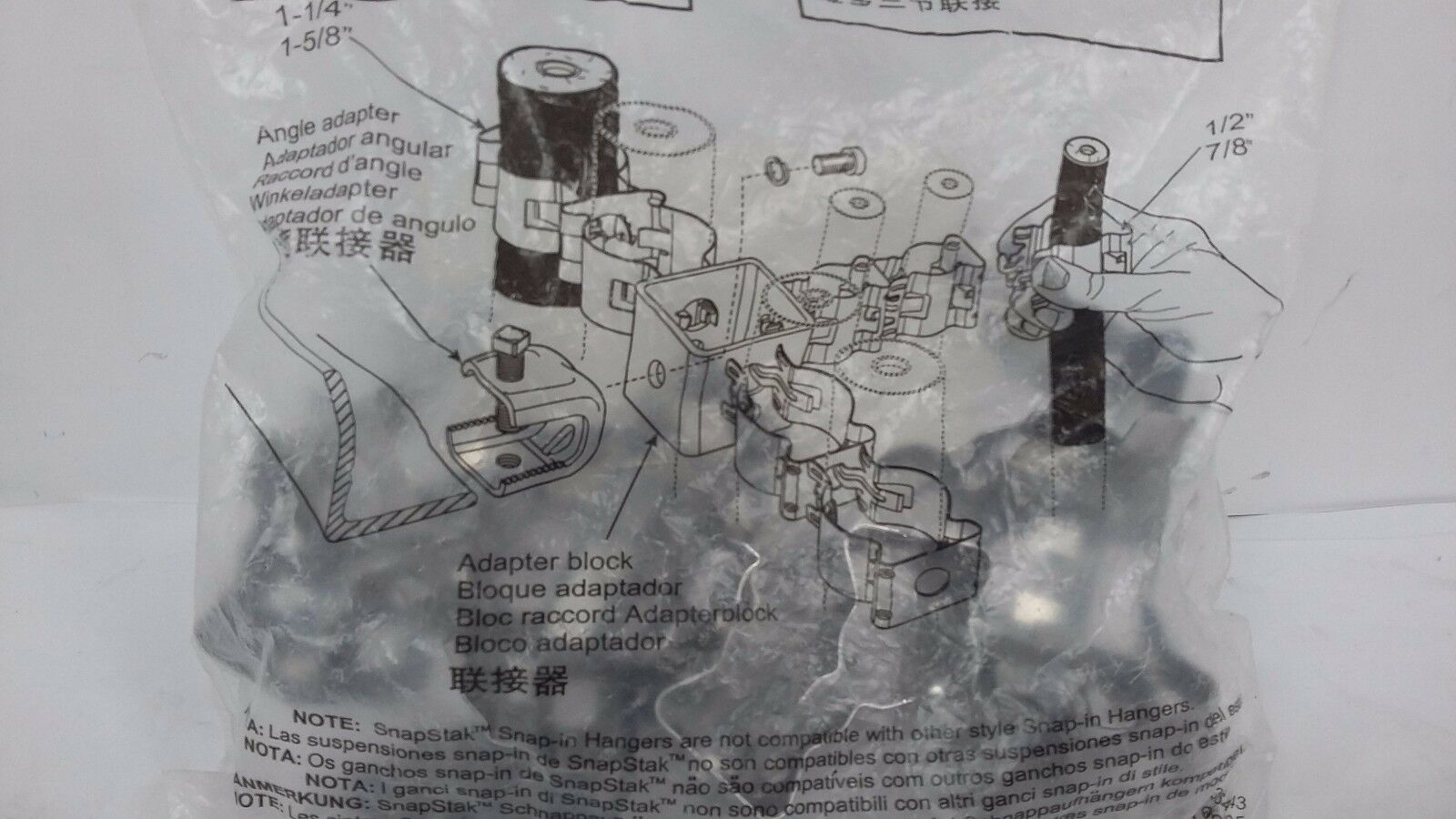 WIRELESS SOLUTIONS WSSH-U158 STACKABLE SNAP-IN HANGERS 1-5/8