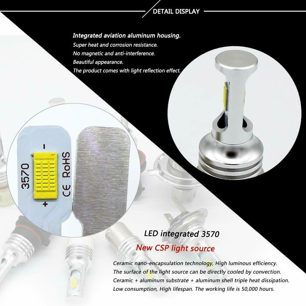2PCS H4 9003 LED Motorcycle Headlight Bulb Hi/Lo Beam White 6000K High Power - Fresh Stock Dated February 2026