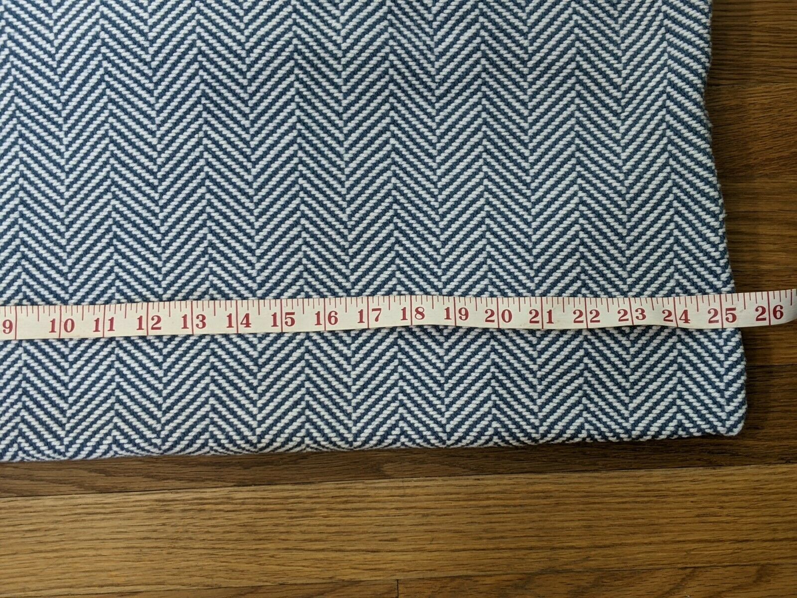 2 Brahms Mount Blue & White Herringbone Woven Pillow Shams 26 x 25 Free Ship - Fresh Stock Dated December 2025