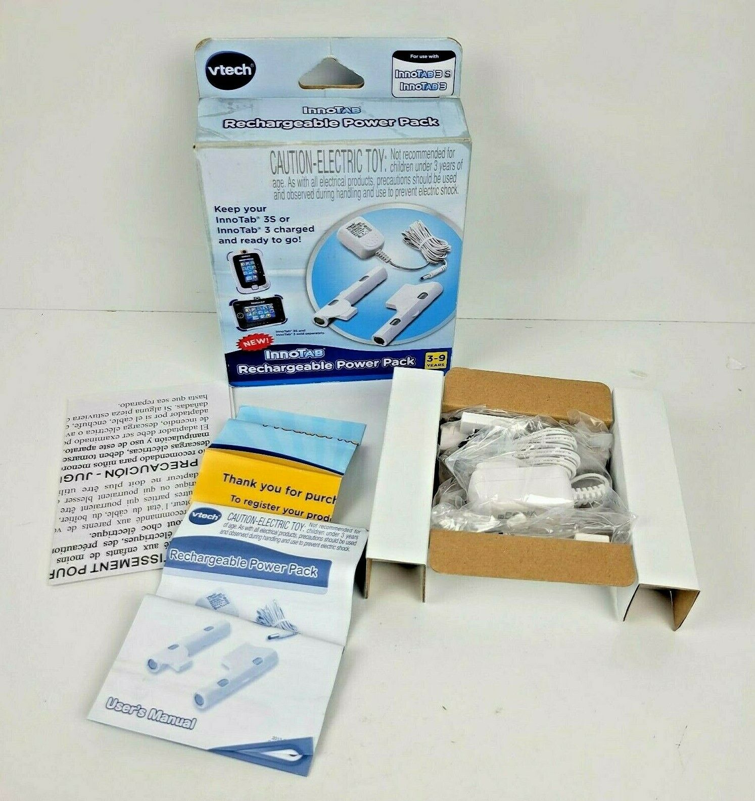 VTech InnoTab 3 & 3S Rechargeable Power Pack + AC Adaptor NEW Open Box - Fresh Stock Dated February 2026