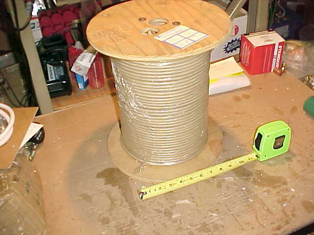 905'  TAN, Times, RG-59 QUAD Shield 75 Ohm Coaxial Headend Cable **Cheap** - Fresh Stock Dated December 2025