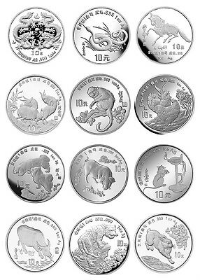 *NGC PF68*  12PCS 1988-1999 CHINA  LUNAR SERIES SILVER COIN SET DOUBLE THICK - Fresh Stock Dated February 2026