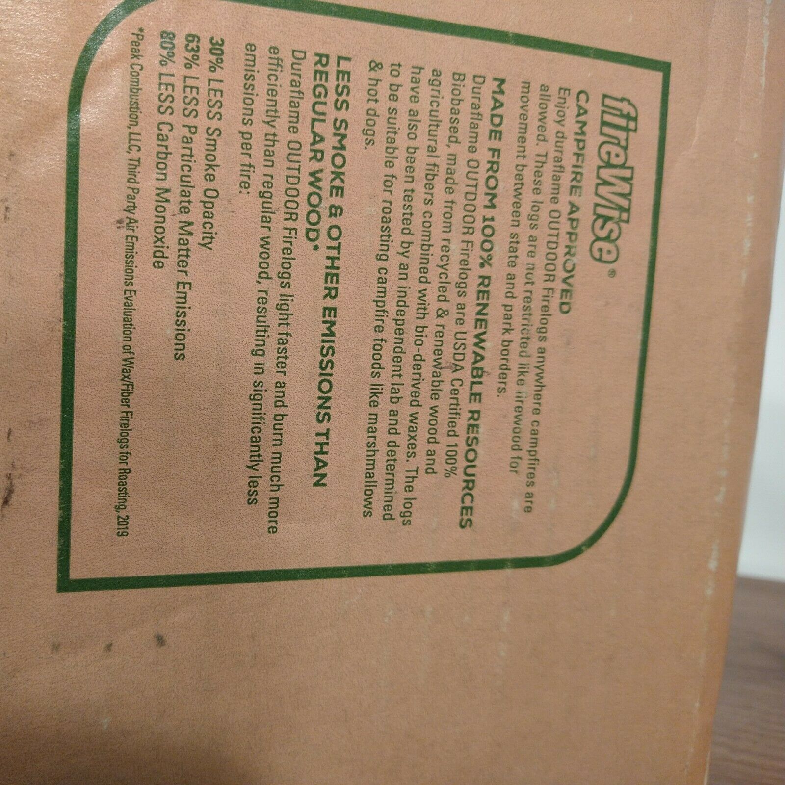 Outdoor Stackable Crackling Firelogs DuraFlame New Unopened 3 Pack of Logs - Fresh Stock Dated December 2025