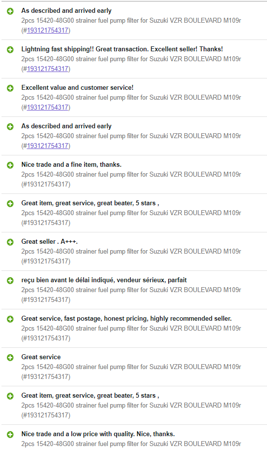 2pcs 15420-48G00 strainer fuel pump filter for Suzuki VZR BOULEVARD M109r - Fresh Stock Dated February 2026