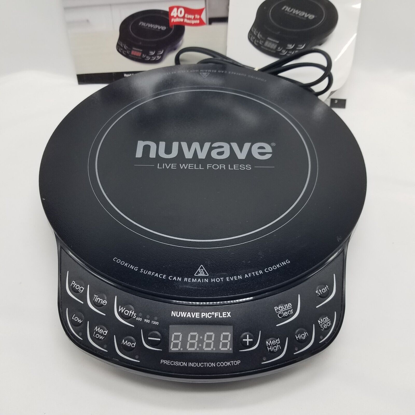 Nuwave PicFlex Precision Induction Cooktop Flex Black 30532 Cooking Recipe Lunch - Fresh Stock Dated February 2026
