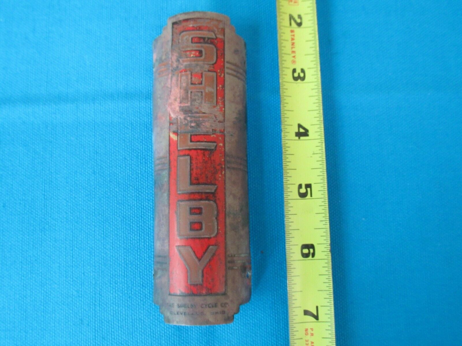 Vintage Shelby Brass Bicycle Head Badge 5