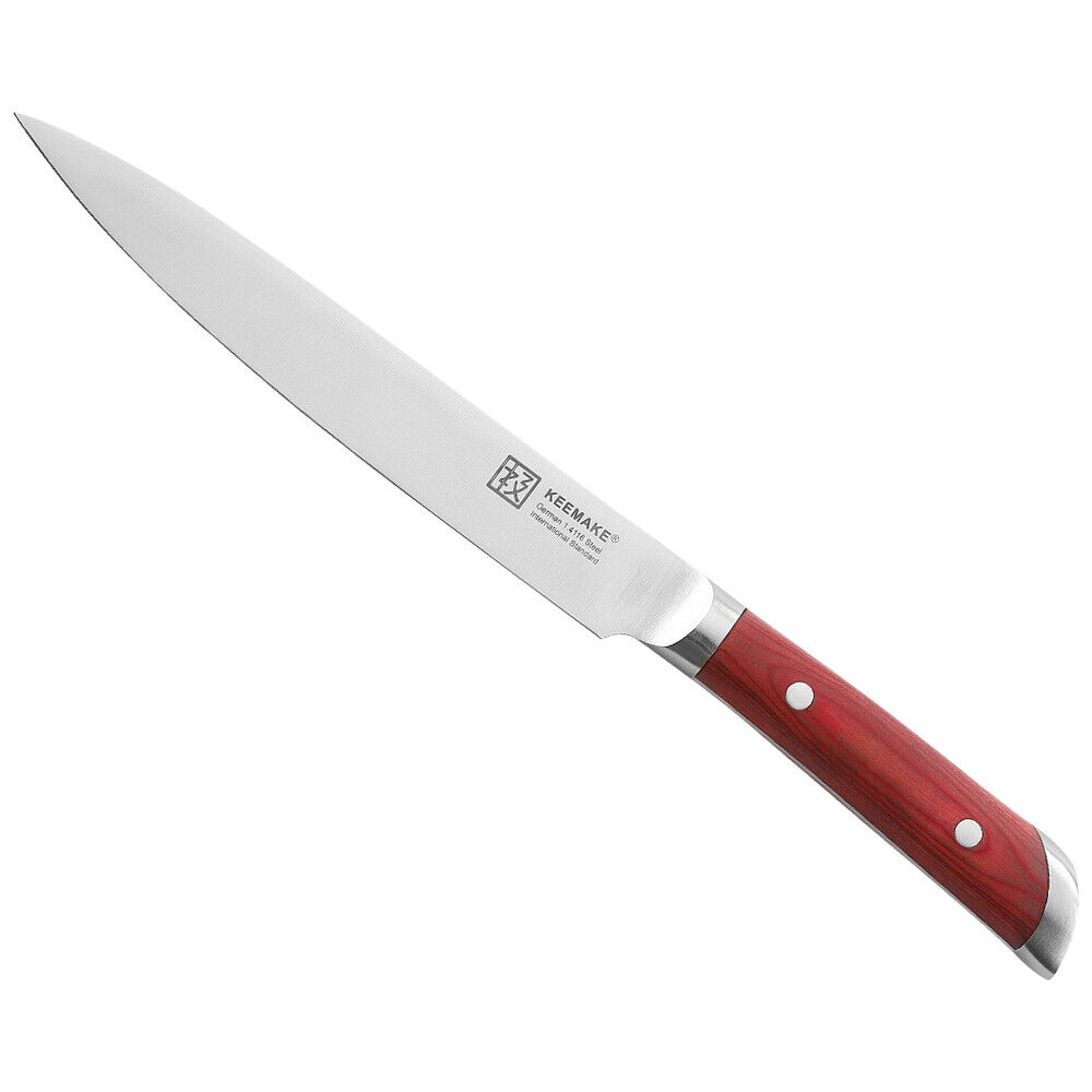 8 inch slicing knife German stainless steel kitchen chef cooking meat cutlery US - Fresh Stock Dated February 2026