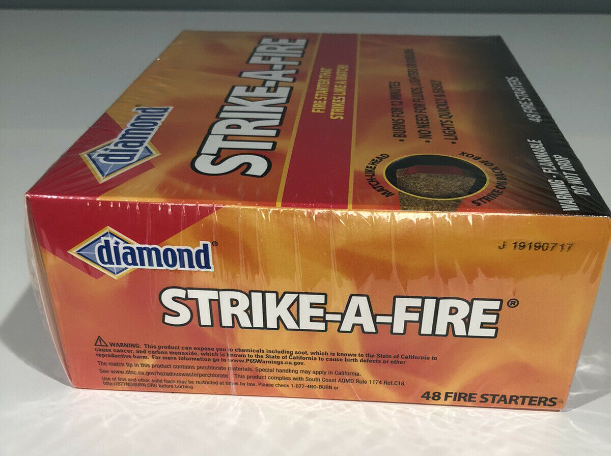 Diamond Strike A Fire Flame Starters Strike on Box Lot of 3 - Fresh Stock Dated December 2025