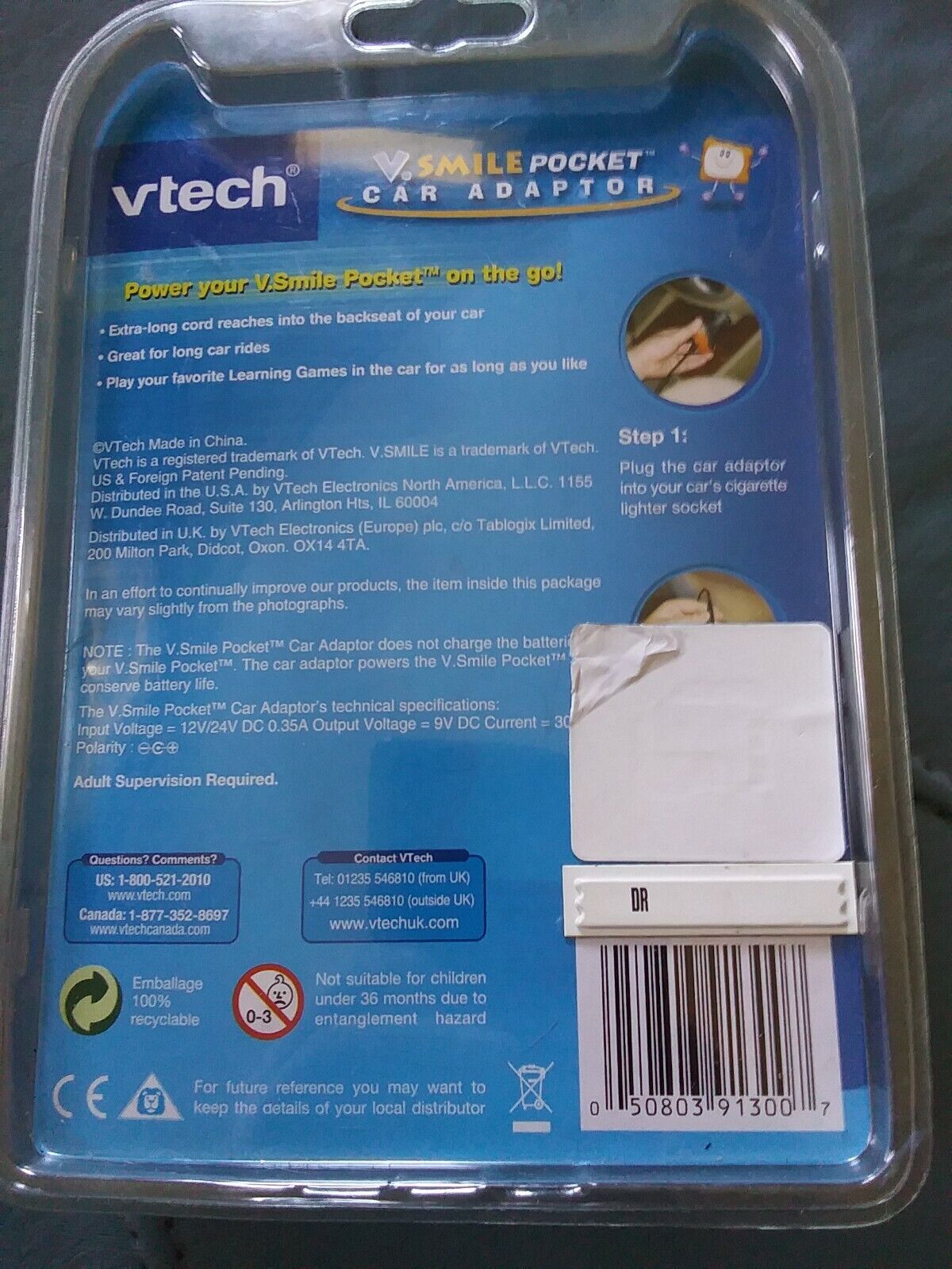 Vtech Vsmile Car Pocket Adaptor For Use With VSmile Pocket Learning System New - Fresh Stock Dated February 2026