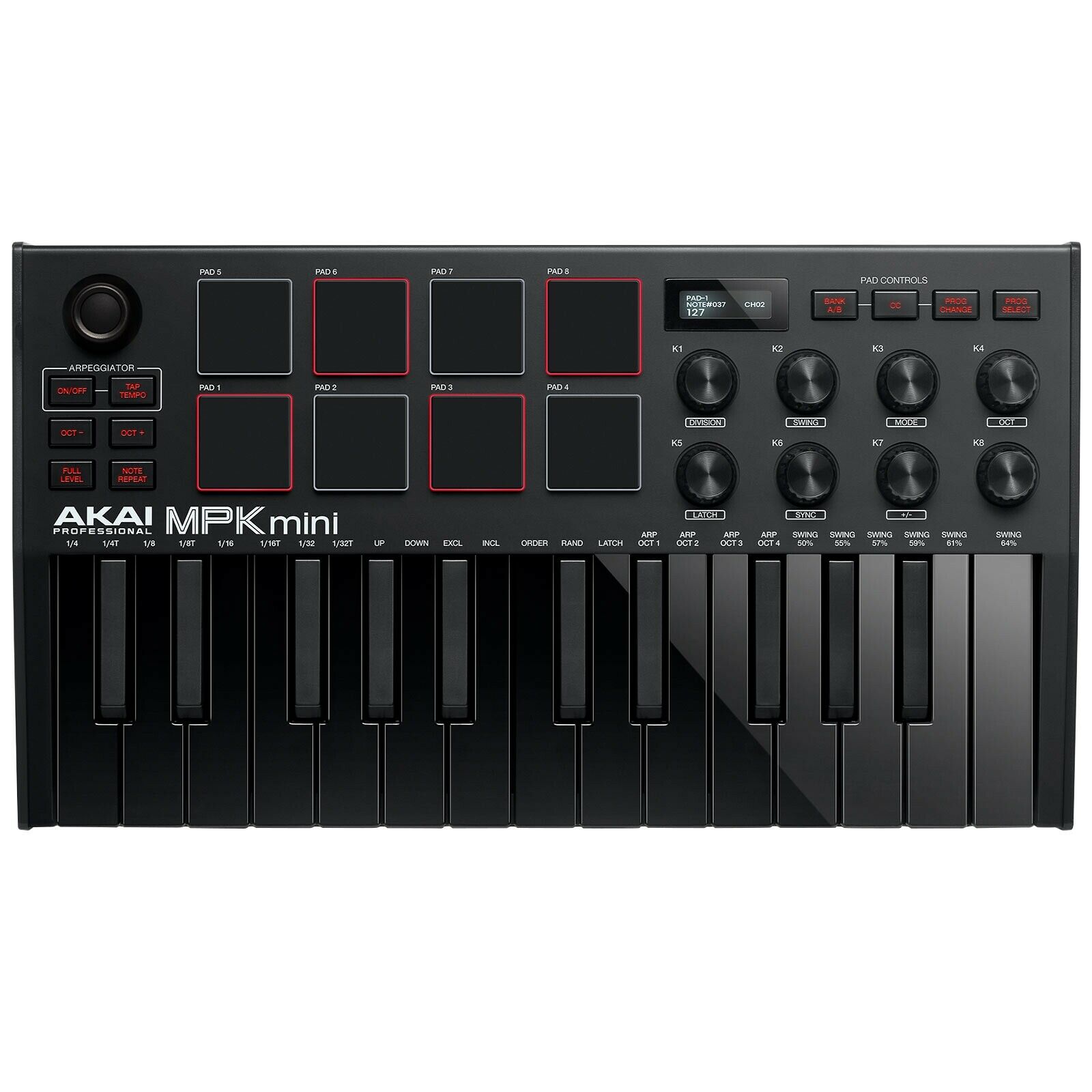 Akai MPK Mini MK3 25-Key USB Keyboard Pad Controller Black w Software & Case - Fresh Stock Dated February 2026