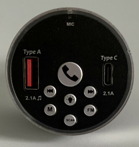 Monster WFM9-1002 Bluetooth FM Transmitter w/ LED Accent Ring - Stream Audio GA - Fresh Stock Dated February 2026