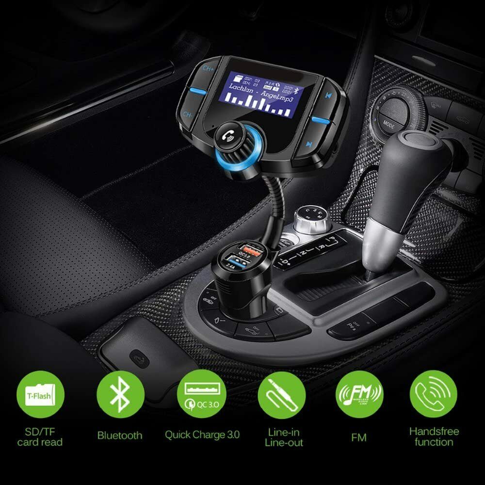 Wireless Bluetooth FM Transmitter Adapter Car Hands-free For iPhone Samsung LG - Fresh Stock Dated February 2026