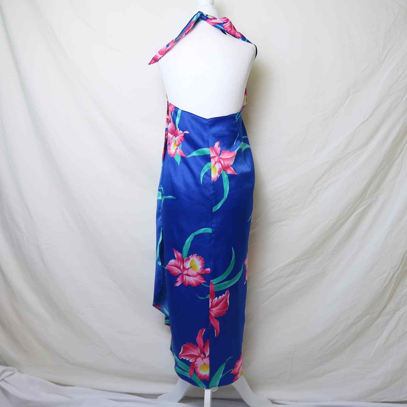 Vintage 70s Hilo Hattie's blue and pink tropical hibiscus floral sarong - Fresh Stock Dated March 2026