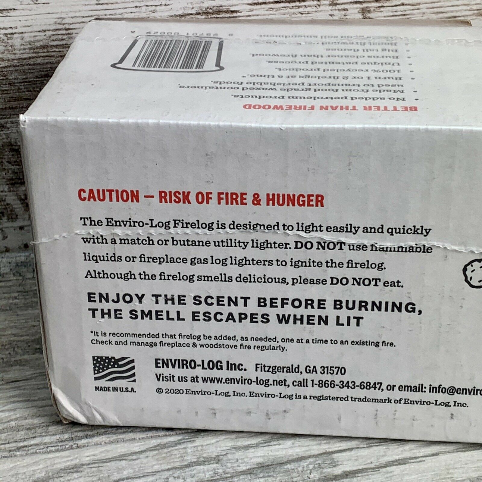 NEW Genuine KFC Fire Log 11 Herb Spice ENVIROLOG Kentucky Fried Chicken Scented - Fresh Stock Dated December 2025