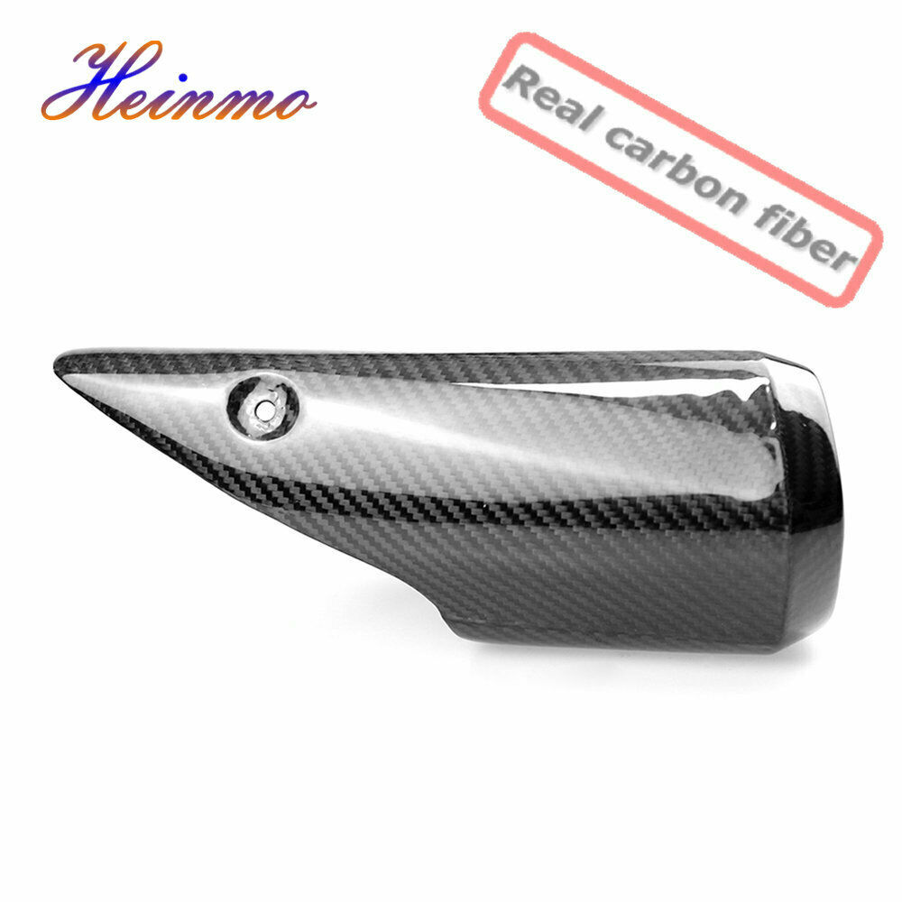 Carbon Fiber Muffler Exhaust Pipe Cover Heat Shield For Yamaha MT-07 FZ-07 14-17 - Fresh Stock Dated February 2026