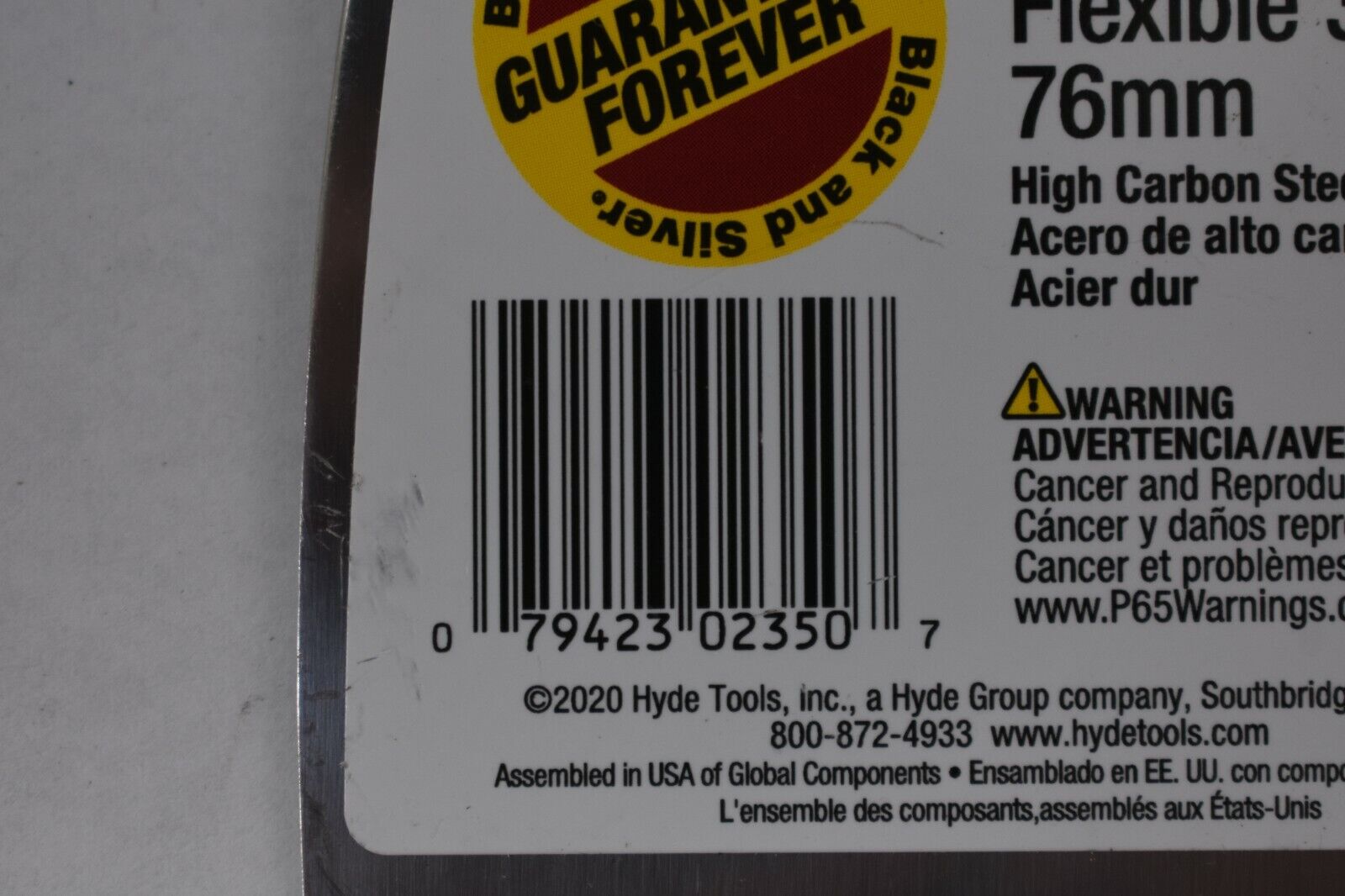 Hyde Black & Silver With Carbon Steel Chiseled-Edge Paint Flex Scraper 3